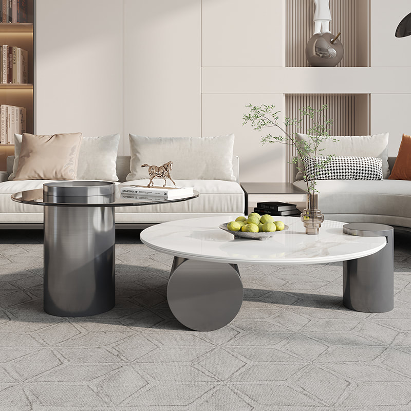 Chinese modern home furniture contemporary design sintered stone tabletap coffee table and side table shop online