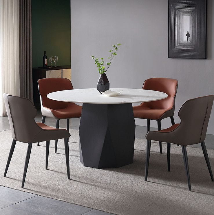 chinese high end modern design contemporary style home furniture dining room sintered table top dining table maker-interi furniture