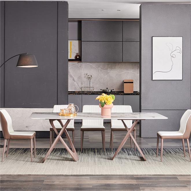 chinese high end modern design contemporary style home furniture dining room sintered table top dining table factory-interi furniture