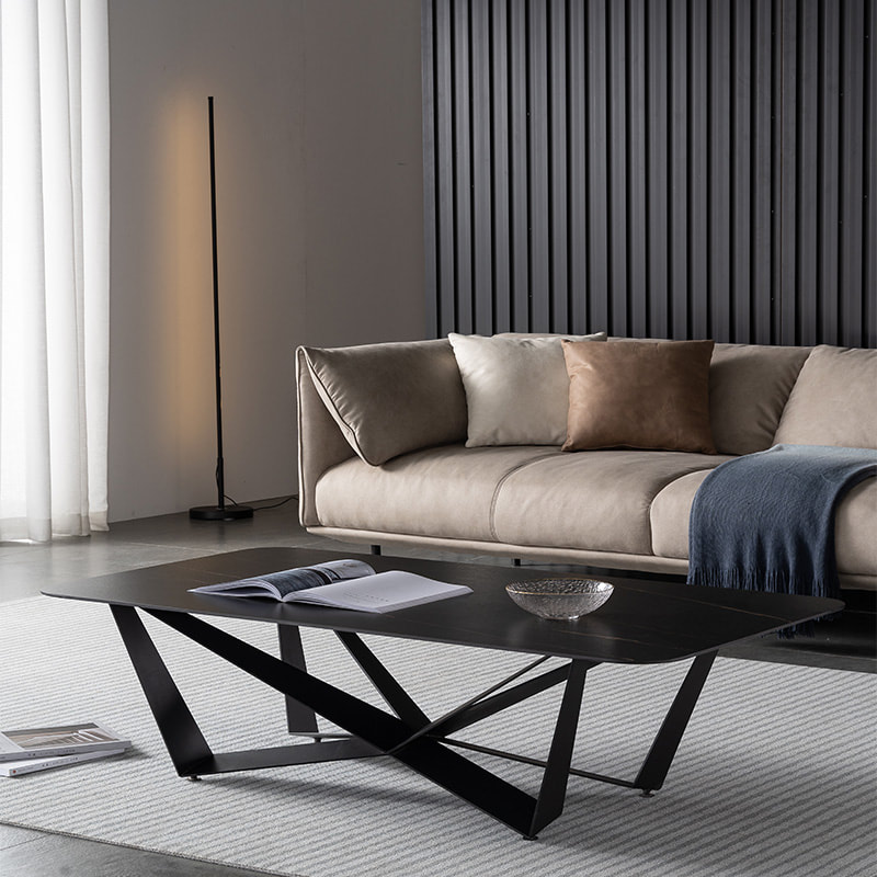 Chinese high quality modern home furniture contemporary design sintered stone tabletap coffee table and side table store factory