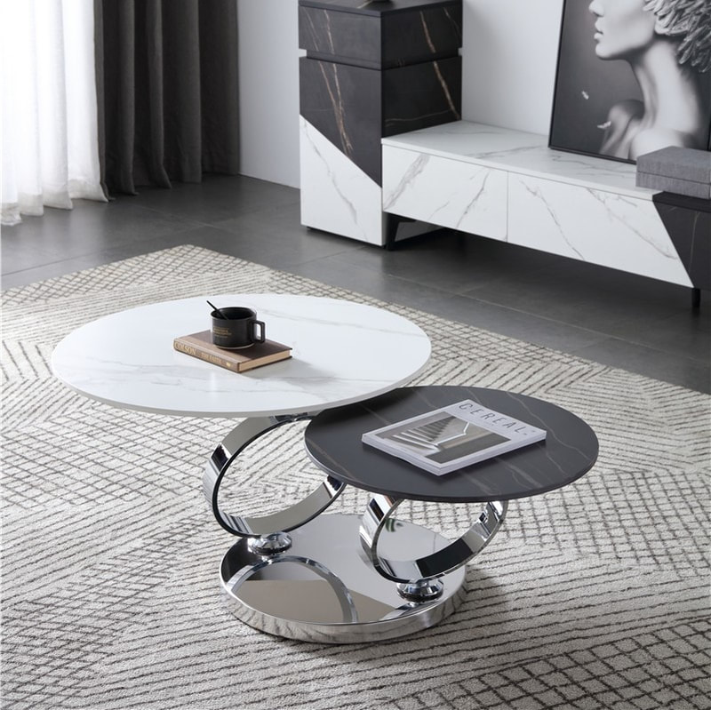Chinese best quality modern home furniture contemporary design sintered stone tabletap coffee table and side table store factory