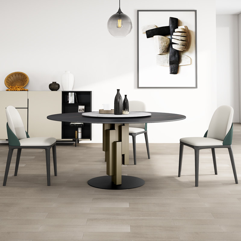 chinese top luxury modern design contemporary style home furniture dining room sintered table top dining table factory-interi furniture