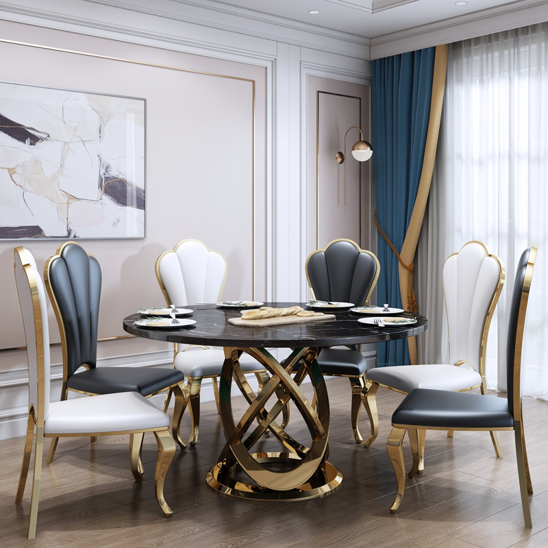 chinese best luxury modern design contemporary style home furniture dining room sintered table top dining table company-interi furniture