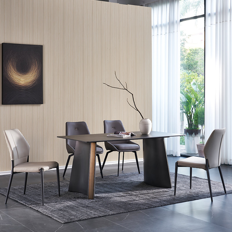 chinese high quality modern home furniture sintered table top dining table supplier-interi furniture