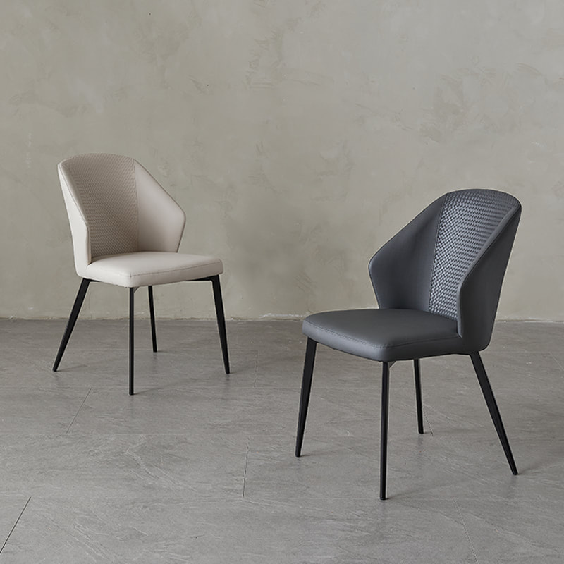 Chinese high quality home furniture modern design contemporary dining room high back leather chair maker-inter furniture